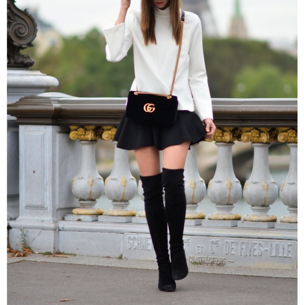 Flat thigh high boots